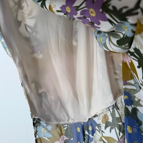 ASTR The Label Santorini Dress Medium One Shoulder Midi Floral Wedding Cocktail - Picture 14 of 16